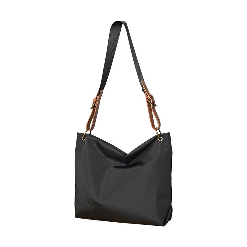 Fashion Nylon Mens Womens Black Tote Shoulder Bag Messenger Bag Messenger Tote Bag for Men Women - imessengerbags