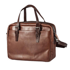 Fashion Leather Mens Cool Black Business Bag 13'' Messenger Bag Briefcase Brown Work Bag Laptop Bag for men