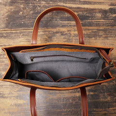 Vintage Mens Womens Leather Large Brown Tote Handbag Shoulder Tote Purse Tote Bag For Men - imessengerbags