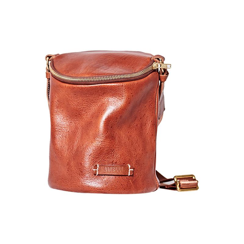 Fashion Brown Leather Mens Womens Bucket Side Bag Black Bucket Messenger Bag For Men and Women - imessengerbags