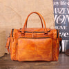 Cool Brown Leather Mens 15" Large Weekender Bag Black Business Travel Bag Tan Duffle Bag for Men