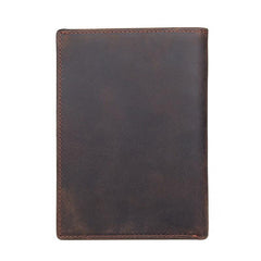 Cool Leather Long Wallet for Men Slim Bifold Wallet Passport Wallet Travel Wallet - imessengerbags