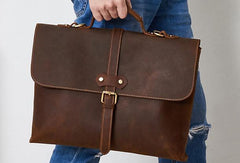 Vintage Mens Leather Briefcase Business Handbag Shoulder Bags For Men - imessengerbags