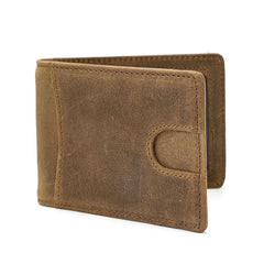 RFID Leather Slim Mens Small Wallet billfold Bifold Wallet Front Pocket Wallet for Men - imessengerbags