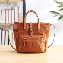 Canvas Leather Mens Womens Handbag Tote Bag Shoulder Bag Tote Purse For Men - imessengerbags