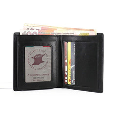 Leather Mens Slim Bifold Small Wallet Front Pocket Wallet Small Wallet for Men - imessengerbags