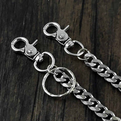 20'' SOLID STAINLESS STEEL BIKER SILVER WALLET CHAIN LONG PANTS CHAIN SILVER Jeans Chain Jean Chain FOR MEN