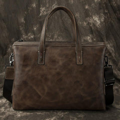 Leather Vintage Mens 14-inch Blue Briefcase Lawyer Briefcases Laptop Briefcase Business Briefcase For Men - imessengerbags