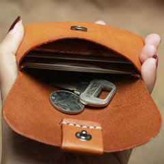 Handmade Small Slim Leather Men's Wallet Coin Holder Card Holder For Men - imessengerbags