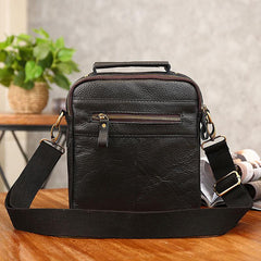 Cool Coffee Small Leather Mens Side Bag Messenger Bag Shoulder Bag for Men