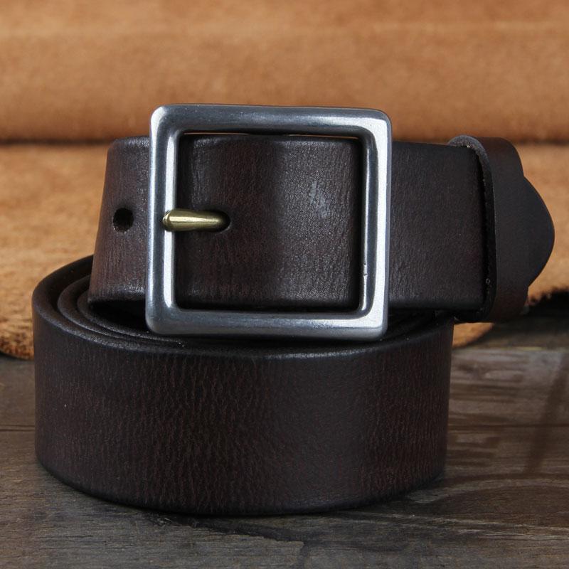 Genuine Leather Punk Rock Biker Trucker Mens Belt Men Black Coffee Belt for Men - imessengerbags