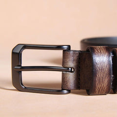 Genuine Leather Punk Rock Biker Trucker Mens Belt Men Black Coffee Belt for Men