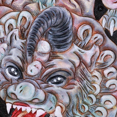 Handmade Leather Mens Clutch Wallet Cool Pixiu Tooled Wallet Long Zipper Wallets for Men - imessengerbags