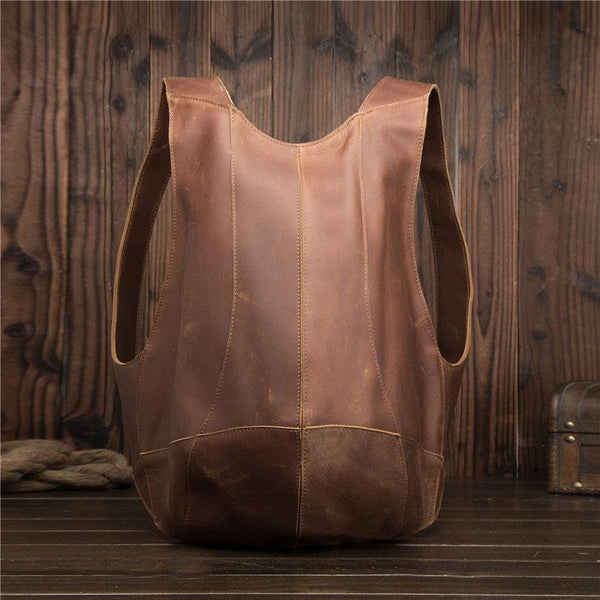Cool and Unique Leather Mens Backpack School Backpack Travel Backpack for Men