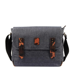 Casual Gray Oxford Cloth Mens Ancient Side Bag Messenger Bags Ancient Red Oxford Cloth Courier Bag for Men - imessengerbags