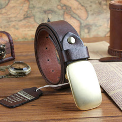 Genuine Leather Punk Rock Biker Trucker Mens Belt Men Black Coffee Belt for Men - imessengerbags