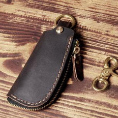 Handmade Leather Mens Cool Car Key Wallet Car Key Holder Car Key Case for Men - imessengerbags