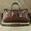 Cool Coffee Brown Leather Mens Large Travel Bag Overnight Bag Weekender Bags For Men