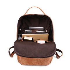 Vintage Brown Leather Men's Backpack School Backpack College Backpack For Men - imessengerbags