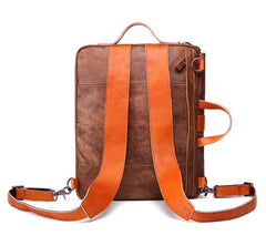Cool Brown Leather Men's Messenger Bag Handbag Backpack Briefcase For Men - imessengerbags
