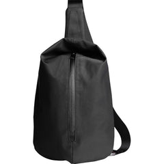 Cool OXFORD CLOTH PVC Black Men's One Shoulder Backpack Sling Bag For Men - imessengerbags