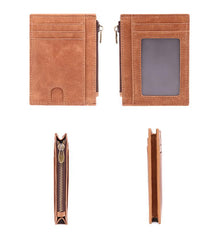 RFID Leather Mens Small Wallet Cardholder Wallet Front Pocket Wallets for Men - imessengerbags