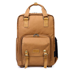 CANVAS WATERPROOF MENS 15'' CANON CAMERA BACKPACK LARGE NIKON CAMERA BAG DSLR CAMERA BAG FOR MEN - imessengerbags