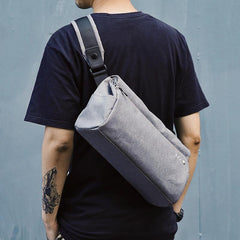 Fashion Oxford Cloth PVC Men's Black Sling Bag Chest Bag Blue One Shoulder Backpack For Men - imessengerbags