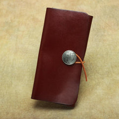Cool Handmade Leather Men's Envelope Long Wallet Vintage Long Wallet For Men - imessengerbags