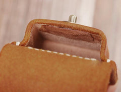 Handmade Light Brown  Leather Mens Zippo Lighter Case With Belt Loop Zippo  Standard Lighter Holders For Men