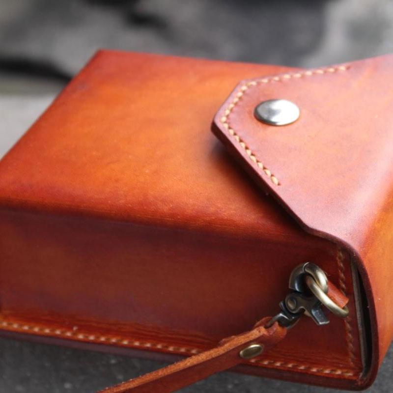 Handmade Leather Mens Box Bag Small Shoulder Bag Messenger Bag for Men –  imessengerbags