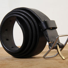 Genuine Leather Punk Rock Biker Trucker Mens Belt Men Black Coffee Belt for Men