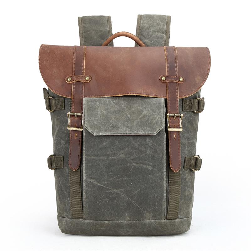 GREEN LARGE CANVAS WATERPROOF MENS CANON CAMERA BACKPACK NIKON CAMERA BAG DSLR CAMERA BAG FOR Women - imessengerbags