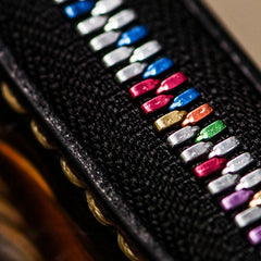 Handmade Leather Men Tooled Tiger Cool Leather Wallet Long Phone Clutch Wallets for Men - imessengerbags