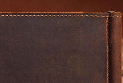 Handmade Genuine Leather Wallet billfold Leather Wallet Slim Bifold Wallet Bag For Mens - imessengerbags