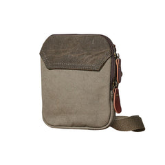 Cool Canvas Mens Mini Side Bag Small Vertical Messenger Bags Courier Bag for Men - imessengerbags