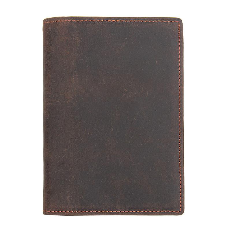 Slim RFID Men's Leather Bifold Passport Wallet Travel Wallet Ticket Wallet For Men - imessengerbags