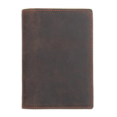Slim RFID Men's Leather Bifold Passport Wallet Travel Wallet Ticket Wallet For Men