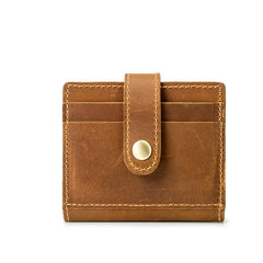 VINTAGE BROWN LEATHER MEN'S FRONT POCKET WALLETs Dark Brown SLIM CARD billfold WALLET SMALL WALLET FOR MEN - imessengerbags