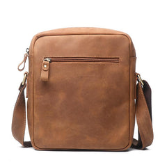 Vintage Leather Men's Small Side Bag Table Bag Small Messenger Bag For Men