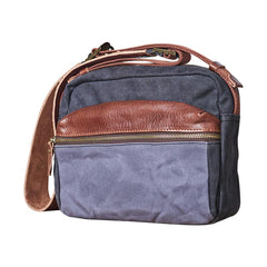 Canvas Mens Small Green Side Bag Canvas Messenger Bags Canvas Travel Courier Bag for Men - imessengerbags