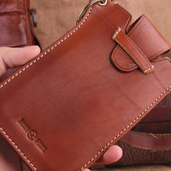 Genuine Leather Mens Cool Phone Key Wallet Card Slim Wallet Key Holder Car Key Case for Men - imessengerbags