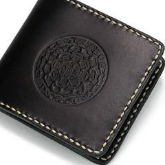 Handmade Leather Tooled Mens billfold Wallet Cool Leather Wallet Slim Wallet for Men - imessengerbags