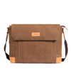 Canvas Leather Mens Khaki Side Bag Messenger Bag Khaki Canvas Courier Bag for Men