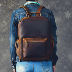 Vintage Brown Leather Mens 15