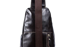 Leather Cool Chest Bag Sling Bag Sling Crossbody Bag Sling Travel Bag Hiking Bag For Mens - imessengerbags
