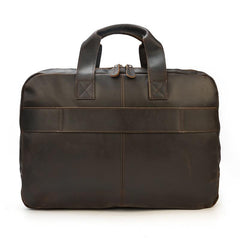 Brown Leather Mens 16 inches Laptop Work Bag Handbag Briefcase Shoulder Bags Business Bags For Men