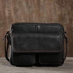Handmade Leather Mens Cool Shoulder Bag Messenger Bag Chest Bag Bike Bag Cycling Bag for men - imessengerbags