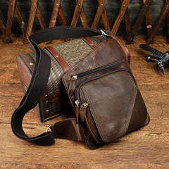 Leather Mens Chest Bag Sling Bag Sling Shoulder Bag Sling Backpacksfor men - imessengerbags