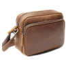 Coffee Leather Small Mens Messenger Bag Side Bag Vintage Brown Courier Bag For Men